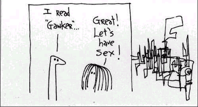 Hugh Macleod Cartoon about Gawker